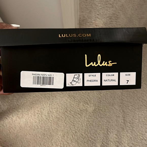 Phedra Natural Studded Ankle Strap Heels- Color: Natural - Picture 5 of 6